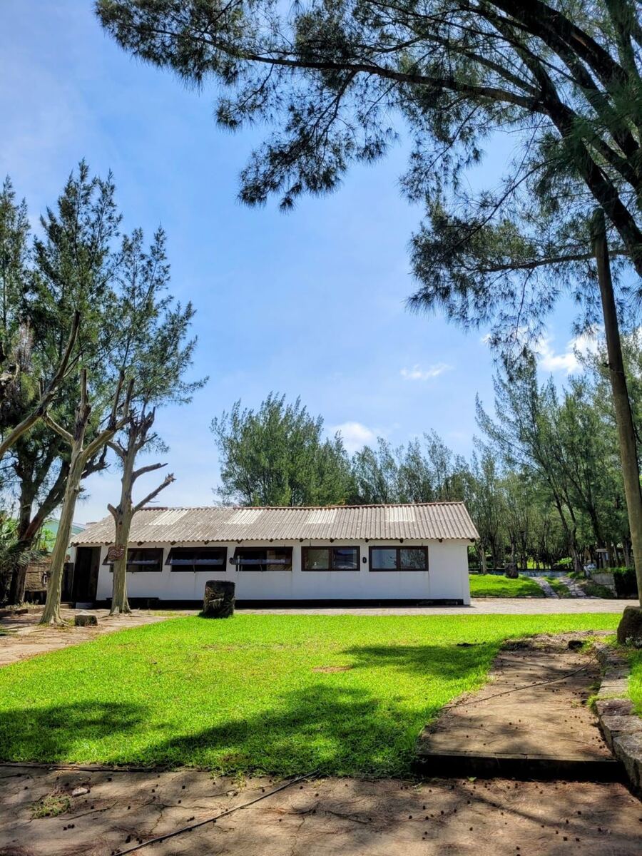 Área verde e estrutura do camping no Camping Padang